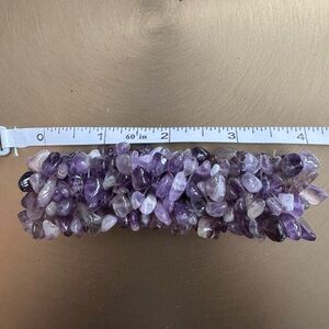 Amethyst Chips Carpet Stretch Bracelet 241.00ctw stretch bracelet 4 inch across